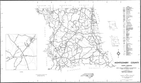 2000 Road Map of Montgomery County, North Carolina