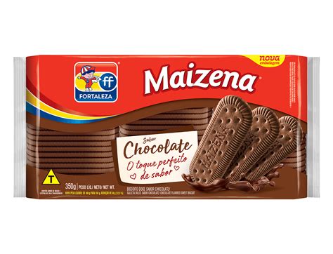 Fortaleza Chocolate Flavored Sweet Biscuit Maizena 350g Marca Fortaleza