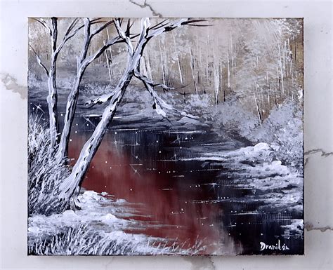 WINTER LANDSCAPE ORIGINAL ART | UrArtStudio