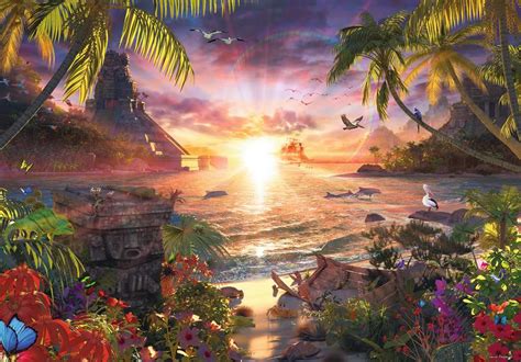 Paradise Sunset Adult Puzzles Jigsaw Puzzles Products Paradise