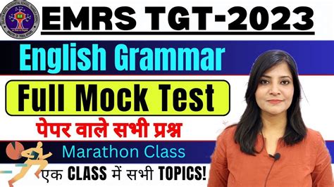 Emrs Exam English Complete Marathon For Tgt Emrs Emrs