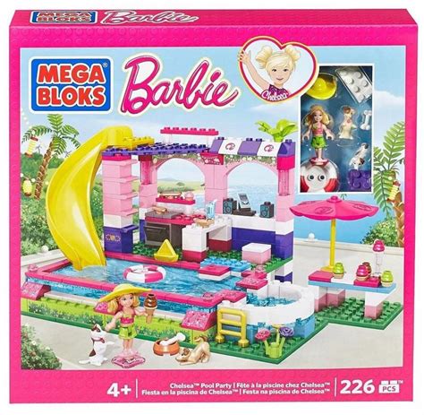 Mega Bloks Barbie Build ‘n Play Chelsea Pool Party (#80136, 2014 ...