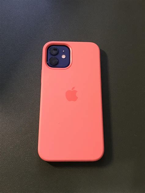 Iphone 12 Blue With A Pink Citrus Case Looks Great Together Riphone12