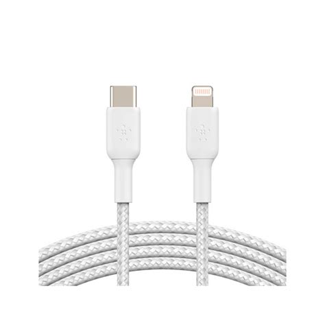 Cable Trenzado Belkin Caa004bt1mwh Usb C A Lightning Boost Charge Largo