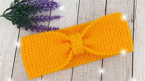 💛ПОВЯЗКА НА ГОЛОВУ СПИЦАМИ⏳️ ЗА 1 ЧАС😇knitting headband ️Stirnband ...