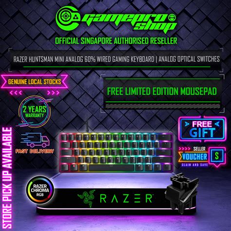 Free T Razer Huntsman Mini Analog 60 Wired Gaming Keyboard Analog Optical Switches Rz03