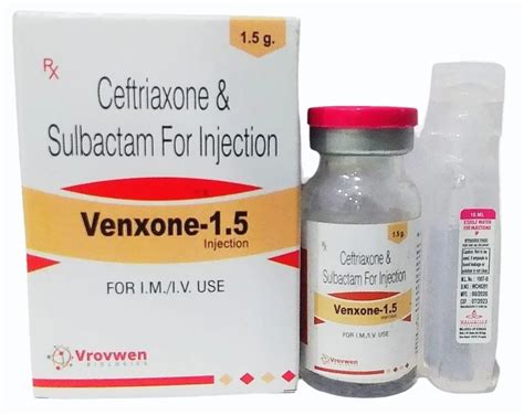 Ceftriaxone 1GM Sulbactum 500MG With Water Strength 1 5 Gm At Rs