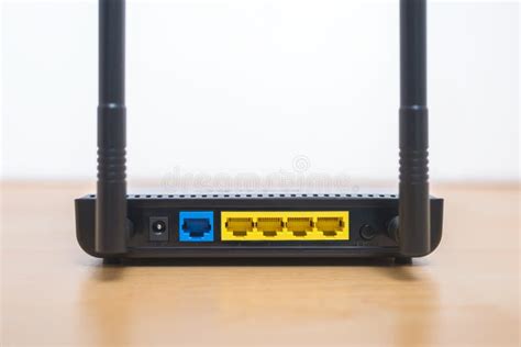 Wireless Modem Router With Cable Connecting Stock Image Image Of