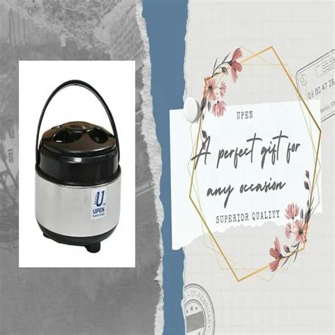 Upen Stainless Steel Thermoware Casserole For Roti Chapati Double Wall Insulated Hot Pot For