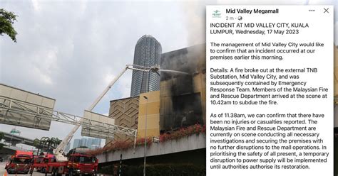 Mid Valley City Temporarily Closes Following Fire Incident No Injuries