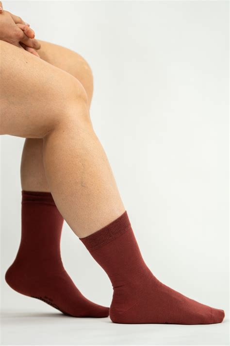 Jolies Chaussettes Rouge En Coton Biologique Peau Ethique