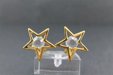 Agatha Paris Boucles Doreilles Star Clip Crystal Rhinestone Etsy