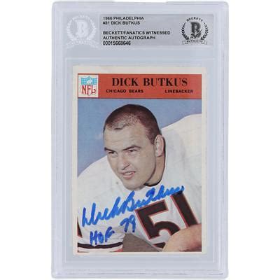 Dick Butkus Chicago Bears 1966 Philadelphia 31 Beckett Fanatics