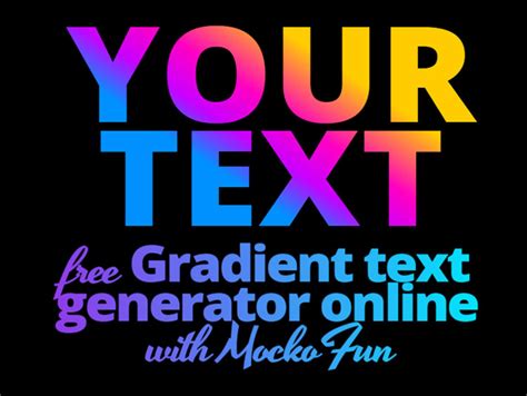 Gradient Text Generator - MockoFUN