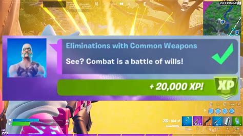 Eliminations With Common Weapons Fortnite Eliminations With Common