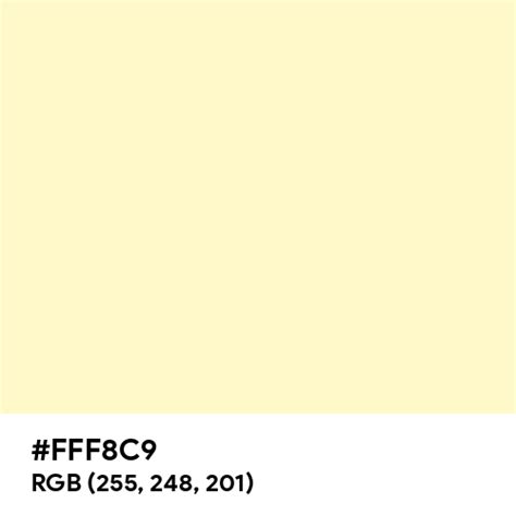 Light Ivory color hex code is #FFF8C9