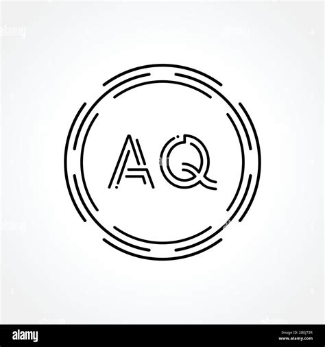 Initial Aq Logo Creative Typography Vector Template Digital Abstract