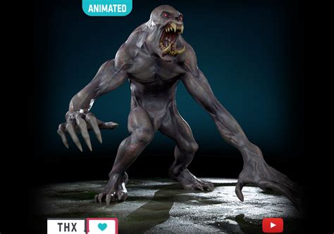 Ghoul Undead - Rigged - Animated - Game Ready | CGTrader