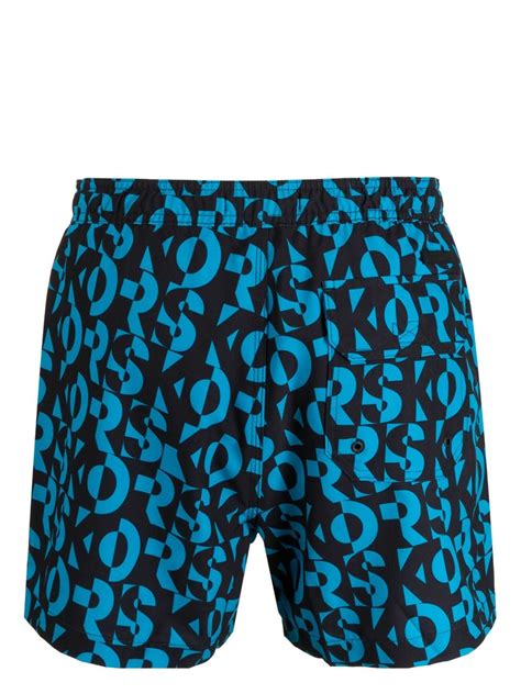 Michael Kors Monogram Print Swim Shorts Farfetch