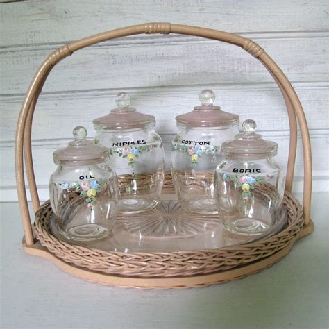 Pink Baby Wicker Basket and Storage Jars / Nursery – Haute Juice