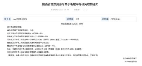 涉嫌严重违纪违法！陕西一地通报：毛建平（已退休）被查汉中市工作征地