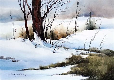 First Snow By Sterling Edwards Watercolor X Watercolor