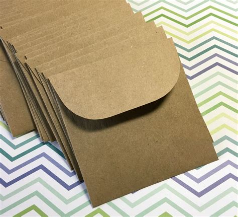 Kraft Envelopes / Cards Square 3.25 X 3.25 Handmade Wedding Guest Book ...