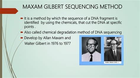 Maxam gilbert sequencing method