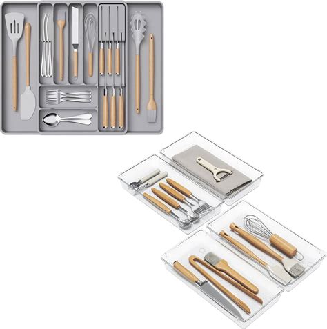 Lifewit Silverware Organizer For Kitchen Drawers Expandable Utensil Tray With