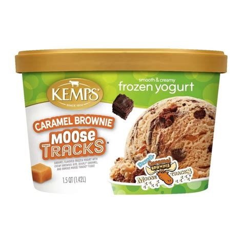 Kemps Smooth Creamy Frozen Yogurt Caramel Brownie Moose Tracks