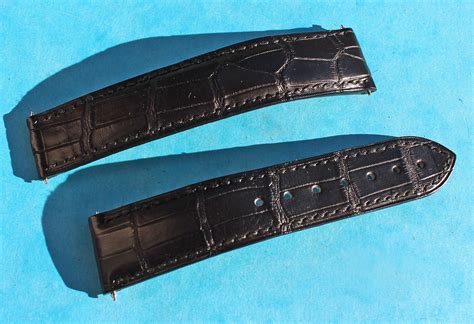 Rare Genuine And Omega Leather Clasp Black Strap Alligator 20 Mm 98000062