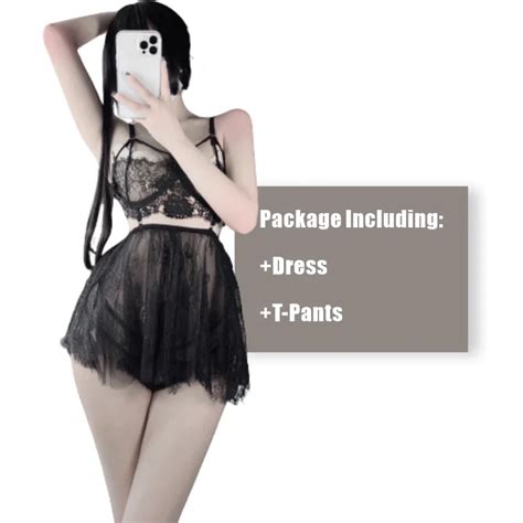 Uaang Sexy Lingerie Female Sleepwear Winter Water Soluble Floating Flower Eyelash Lace