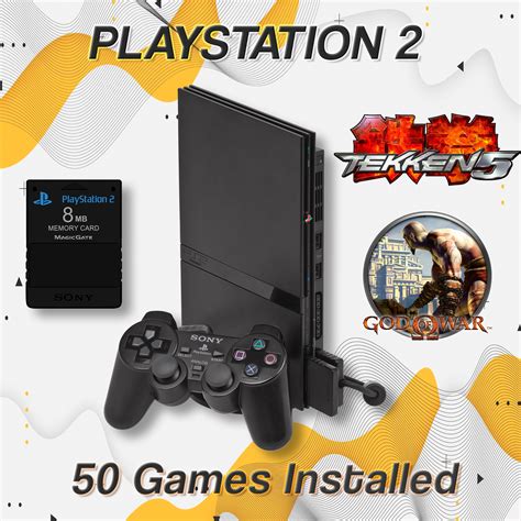 Silver PLAYSTATION 2 SLIM CONSOLE W Controller Memory Card Power