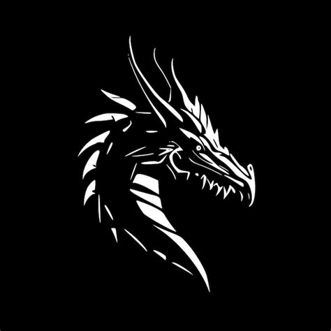 Premium Vector Dragons Black And White Vector Illustration