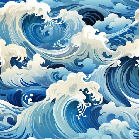 Premium Photo | Ocean waves wallpaper anime