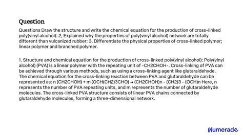 Solved Questions Draw The Structure And Write The Chemical Equation