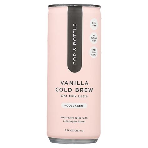 Pop And Bottle Vanilla Cold Brew Oat Milk Latte 8 Fl Oz