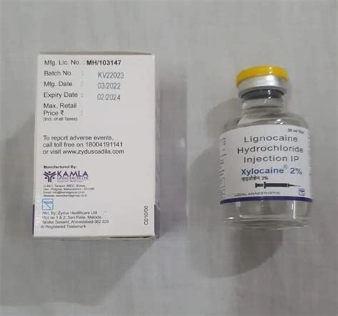 Lidocaine Lignocaine Injection Xylocaine W V Ml At Rs Piece