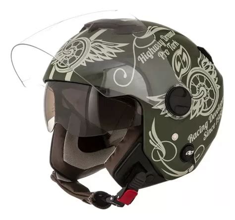 Capacete Para Moto Aberto Pro Tork New Atomic Highway Drea Frete grátis