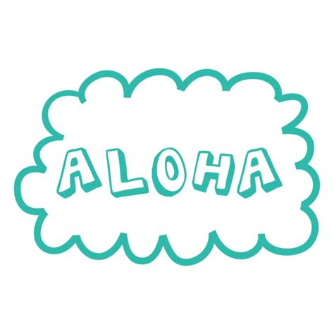 Aloha Doodle Lettering Quote PNG SVG Design For T Shirts