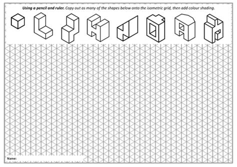 Isometric Drawing Practice | Teaching Resources