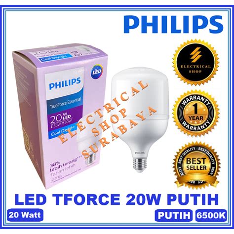 Jual PHILIPS LAMPU LED TRUEFORCE 20W 20 W WATT PUTIH GARANSI HARGA