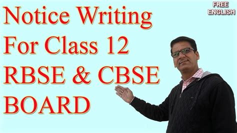 Learn Notice Writing Format For Class 12 Rbse Cbse Youtube