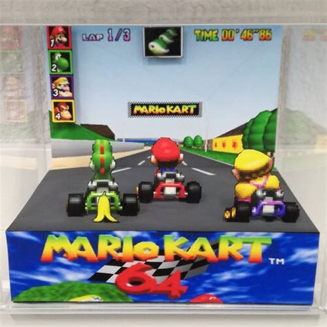 Mario Kart Cube Diorama Etsy