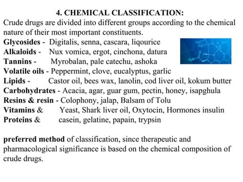 Classification of crude drugs