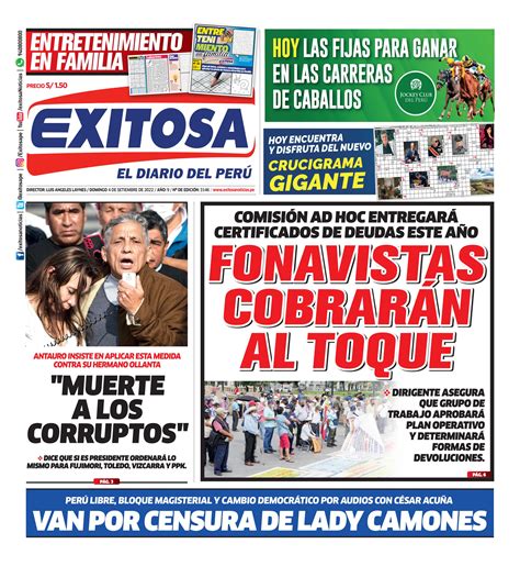 Diario Exitosa Lima Domingo De Setiembre Del By Diario