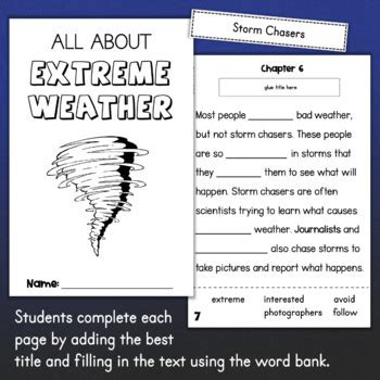 Extreme Weather Hurricane Tornado Storms Reading Comprehension Vocabulary