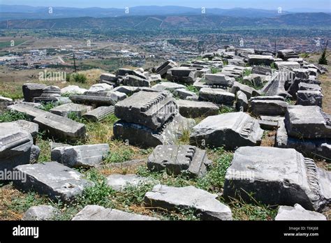 Acropolis, Pergamon, Pergamum, Turkey, UNESCO World Heritage Site Stock ...