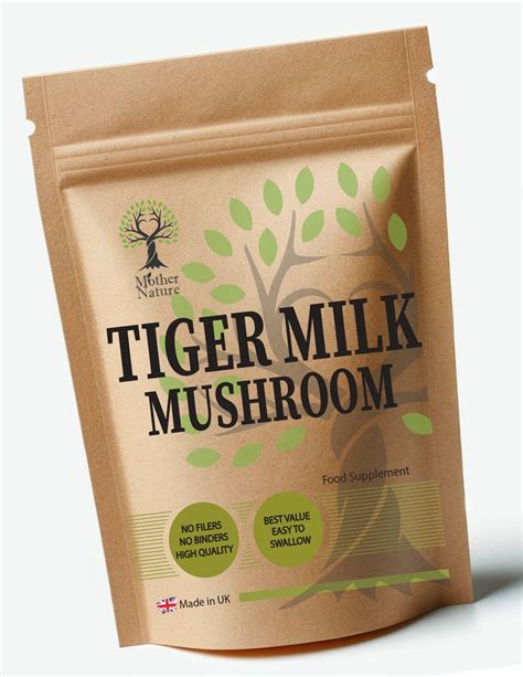 Tiger Milk Mushroom Capsules 500mg Mushroom Powder High Potency Natural ...