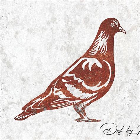 Bird Dxf Pigeon Svg Etsy